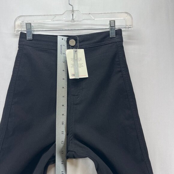 Asos Denim Skinny Jeans Womens Sz 26/38 US 4 Tall Streth High Rise Stretch Black - Picture 10 of 10